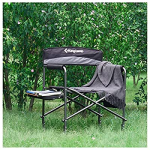 KingCamp Heavy Duty Director Side Table now 40.0% off , Portable Folding Chair with Cup Holder and..
