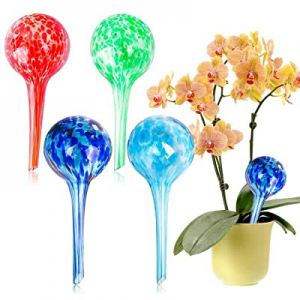 QQCherry Plant Watering Globes now 70.0% off ,4 Piece Colorful Glass Self Watering Globe,Automatic..