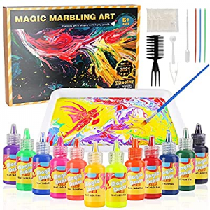 One Day Only！Titoclar Arts & Crafts For Kids Ages 8-12 now 20.0% off , Water Marbling Paint Kit, I..