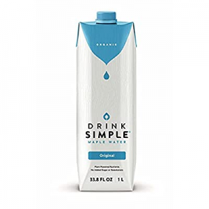 Drink Simple Organic Maple Water, Original Pure Flavor, No Sugar Added, 1 Liter Carton, Pack of 6 ..