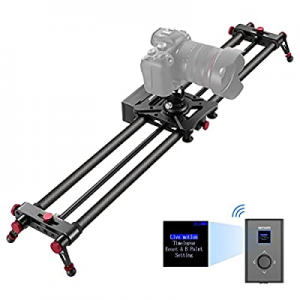 Neewer 31.5"/80cm Motorized Camera Slider now 40.0% off , 2.4G Wireless Control Carbon Fiber Dolly..