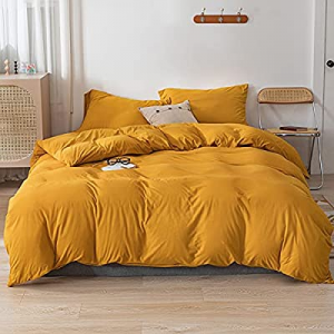 DONEUS Duvet Cover King Size - 100% Jersey Knit Cotton Duvet Cover Set now 77.0% off , Soft and Br..