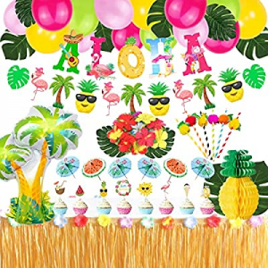 Tropical Luau Party Decorations Set now 50.0% off ,93Pcs Hawaiian Beach Theme Party Decorations In..