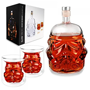 Whiskey Decanter Set with 2 Glasses for Liquor now 50.0% off , Scotch, Bourbon, Vodka, Wine and mo..