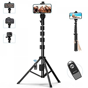 55" Phone Tripod for iPhone & Android ACEHE Professional Selfie Stick Tripod with Remote Cell Phon..