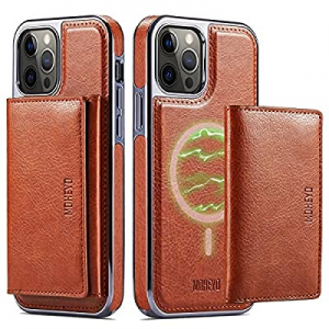 MOHEYO Designed for iPhone 12 Pro Max Case Compatible with MagSafe Charger Magnetic Removable Wallet