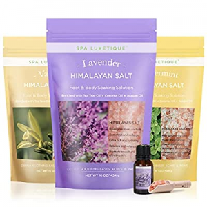 Bath Salts, Epsom Salts with Himalayan Bath Salt for Women Relaxing Extra Lavender Essential Oil wit