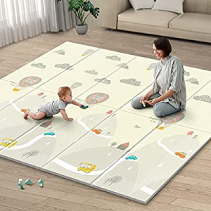One Day Only！Uanlauo Large Baby Play Mat now 35.0% off , Foldable Waterproof Activity Playmats for..