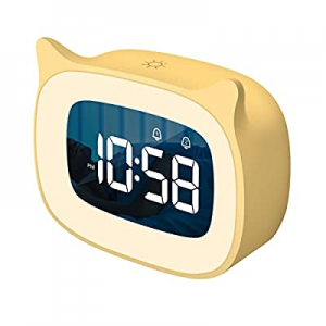SMOUPING Kids Alarm Clock with Night Light Stepless Dimming now 50.0% off ,Cute Cat Ear Digital Cl..