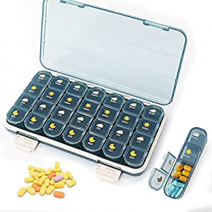 Pill Organizer now 60.0% off , Pill Box 7 Day, Medicine Organizer Case, Weekly Pill Organizer, Dis..