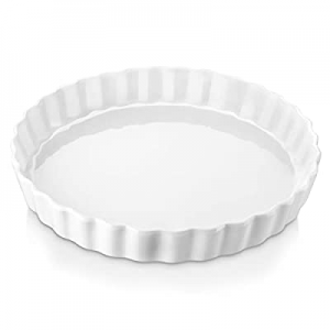 Porcelain Pie Pan 10 Inch Reusable Pie Plate now 50.0% off , LOVECASA Non-Stick Quiche Baking Dish..