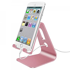 Cell Phone Stand, LLSME Phone Holder, Cradle, Dock, Aluminum Desktop Stand Compatible with All Mobil