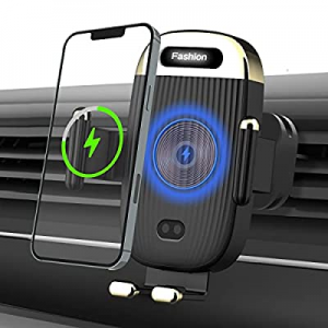 BENBOAR Wireless Charger Phone Holder, 15W Fast Charging Phone Mount for Air Vent Infrared Sensor Au