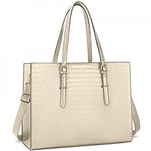 Laptop Bag for Women Large Capacity Women Business Work Bag 15.6 inch Leather Computer Bags for Wome