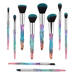 Makeup Brushes, 10PCs Professional Cosmetic Brush Set Special Shiny Foundation Face Powder Brush Eye