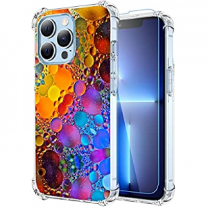 OUTIWA Case Compatible with iPhone 13 Pro Max 6.7 Inch 2021,Clear Shockproof Slim Thin Cover for Wom