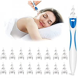 Q Ġrips Earwax Remover Safe Ear Wax Removal Tool, Spiral Ear Wax Remover with 16 Soft Replacement Ti