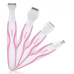 DOOPER 4IN1 Facial Hair Remover,Bikini Trimmer for Women Pubic Hair,Nose Hair Trimmer,Electric Razor