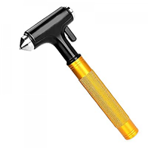 WONDER POINT Premium Car Safety Hammer - Emergency Escape Tool with Car Window Breaker and Seat Be..