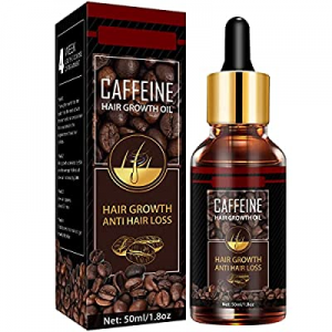 Hair Growth Serum, Hair Oil for Dry Damaged Hair and Growth, Hair Growth Oil Natural with Caffeine, 
