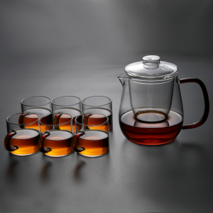 立减CNY￥63,金杞（JINQI）玻璃茶具套装功夫茶具整套耐热玻璃茶壶茶杯 C13分茶器套装