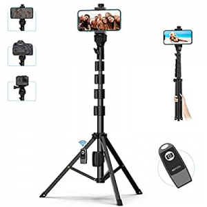 55" Phone Tripod for iPhone & Android ACEHE Professional Selfie Stick Tripod with Remote Cell Phone