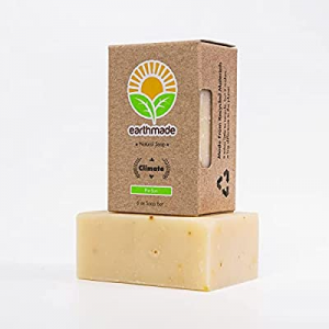 EarthMade - Climate Sunscreen Soap, All-natural Body and Face Wash Bar with Marula, Argan and Moring