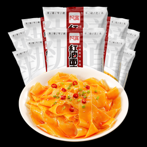 立减CNY¥80,阿宽红油面皮 王者荣耀限定款方便面袋装麻酱面皮酸辣味 速食非油炸泡面干拌擀面皮面条 网红酸辣味110g*10 阿宽面皮