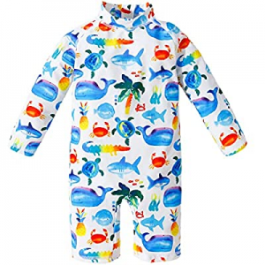 50.0% off Baby/Toddler Boy One Piece Zip Swimwear Baby Rash Guard Swimsuit UPF 50+ Sun Protection ..