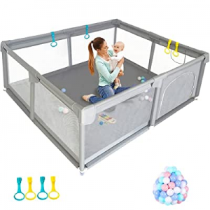 Baby Playpen now 55.0% off ,Playpen for Babies and Toddlers,Large Baby Play Yards (71''x59''), Bab..