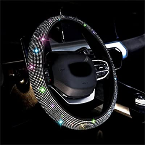 70.0% off TSCYYDS Bling Rhinestone Crystal Steering Wheel Cover Bling Rhinestone Non-Slip Ladies S..