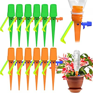 12 Pack Self Watering Spikes now 50.0% off , Adjustable Plant Watering Devices, Drip Irrigation Sy..