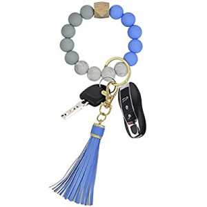 Key Chains Women for Car Key Ring Bracelet,Keychain Wristlet,Silicone Beaded Bangle Chains now 50...