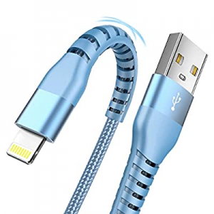 4 Pack 6FT iPhone Charger Cable [Apple Mfi-Certified] Lightning Cable Nylon Braided High Speed USB F
