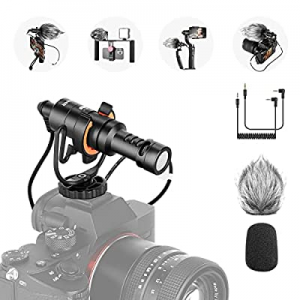 NEEWER Video Microphone for Phone, On Camera Mic Kit with Pro Shock Mount Compatible with iPhone And