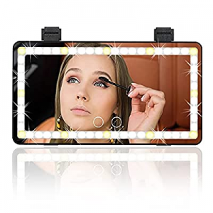 Car Visor Vanity Mirror now 25.0% off , Car Makeup Mirror with LED lights, USB Rechargeable Travel..