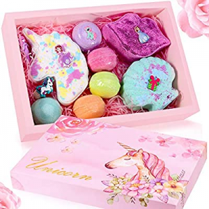Unicorn Bath Bomb Gift Set - Include Unicorn Lips Sea Shell Macarons Handmade All Natural Essential