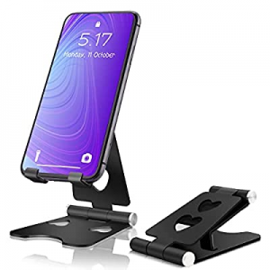 Cell Phone Stand, Angle Height Adjustable iPhone Stand for Desk, Cell Phone Holder with Phone Xs Max