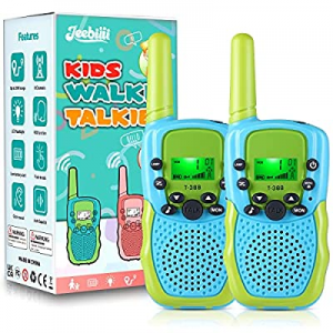 Jeebuu Toys for 3-12 Year Old Boys, 2 Pack Walkie Talkies for Kids 22 Channels 3 Kms Range 2 Way Rad