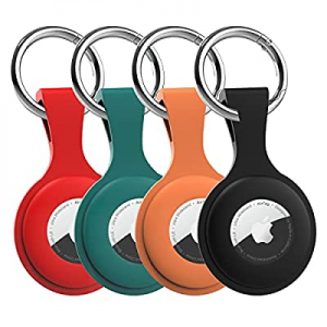 4 Pack AirTag Holder with Keychain - wanchel AirTag case with Anti-Lost Keychain, Protective Air Tag