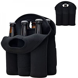 Neoprene 6 Pack Drink Coozie/Koozie and Carrier for 6 Bottles or 12 Cans That Keeps Your Drinks Cool