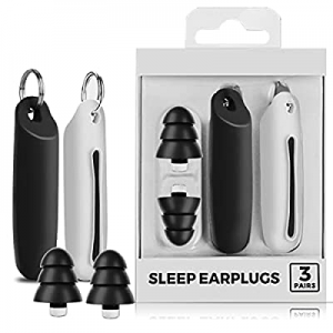 Reusable Silicone Ear Plugs, 3 Pairs Waterproof Noise Cancelling Ear Plugs, Perfect for Sleep, Work,