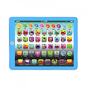 SPOGENN Learning Tablet Educational Touch Pad for Fun Learn Number ABCs Spelling Animal Green