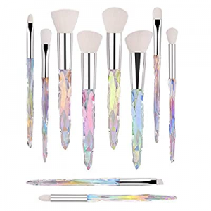 Makeup Brushes, 10PCs Professional Cosmetic Brush Set Special Shiny Foundation Face Powder Brush Eye