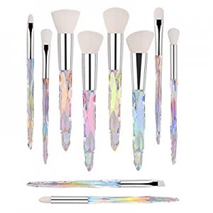 Makeup Brush Set 10 Piece Essential Make-up Brushes Kit for Powder Liquid Cream Cosmetics Blending B