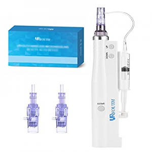 Microneedling Pen URYOUTH Needles Cartridges Anti_Back Flow Mode, Derma Roller Microneedles Pen Kit