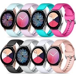 [8 Pack]Maledan Compatible with Samsung Galaxy Watch 4 Band/Active 2 Watch Bands 40mm 44mm/Active, W