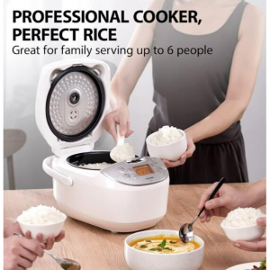 Toshiba Rice Cooker 6 Cups Uncooked (3L) with Fuzzy Logic and One-Touch Cooking