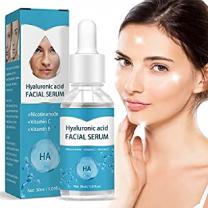 Hyaluronic Acid Serum for Face, Vitamin C Serum for Face With Hyaluronic Acid Fades Wrinkles Repair 