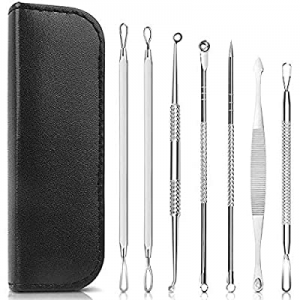 OWQ Pimple Popper Tool,7Pcs Blackhead Remover Tool Kit Facial Extractor for Zit Popper Whitehead Acn